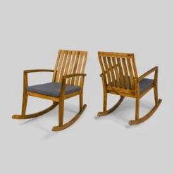 2pk Colmena Acacia Wood Patio Rustic Rocking Chair - Christopher Knight Home -Christopher Knight Home GUEST 8df61d37 7fe2 4574 bea0 29d2fd02fe86