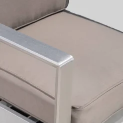 Aviara 2pc Aluminum Patio Loveseat & Coffee Table Set - Khaki - Christopher Knight Home -Christopher Knight Home GUEST 8e8df23f c438 49d4 a830 a7e01f6fa752