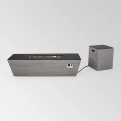 Amata 5pc Aluminum Chat Set With Fire Pit And Tank Holder - Silver/Khaki/Dark Gray - Christopher Knight Home -Christopher Knight Home GUEST 8f476a8d cfe9 4602 b9af b4627eb2d961