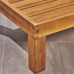 Cambridge 5pc Acacia Wood Sofa Set Teak/Dark Teal- Christopher Knight Home -Christopher Knight Home GUEST 8f7ddd22 91f6 411b a873 adf2cf991003