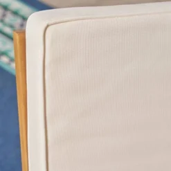 2pk Candel Acacia Wood Rocking Patio Chair Teak/Cream - Christopher Knight Home -Christopher Knight Home GUEST 91b7264f 20c7 4695 994f 8649bd18f750