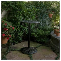 Waterbury Cast Aluminum Round Bar Table - Copper - Christopher Knight Home