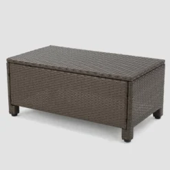 Puerta 5pc Wicker Sofa Chat Set - Brown/Ceramic Gray - Christopher Knight Home -Christopher Knight Home GUEST 9553ebdc 17b5 4065 a2e0 5b6fada456b2