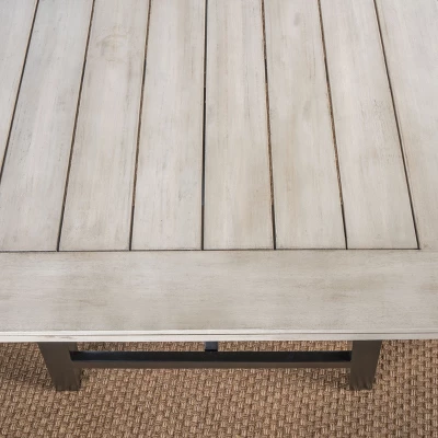 Boracay 3pc Laminated Acacia Picnic Set - Light Gray - Christopher Knight Home 2 Boracay 3pc Laminated Acacia Picnic Set - Light Gray - Christopher Knight Home - Image 2