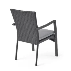 Corsica Set Of 2 Wicker Dining Chair With Cushions - Gray - Christopher Knight Home -Christopher Knight Home GUEST 95891bfc b9c0 4843 be3d 2a21cf2e24ec