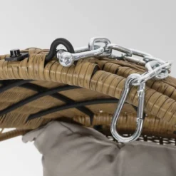 Malia Outdoor Wicker Hanging Chair (Stand Not Included) Brown/Beige - Christopher Knight Home -Christopher Knight Home GUEST 96090c7b c293 4b7c 9eda d64601956876