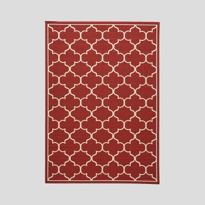 Thornhill Geometric Outdoor Rug Red/Ivory - Christopher Knight Home 9 Thornhill Geometric Outdoor Rug Red/Ivory - Christopher Knight Home - Image 9