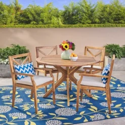 Llano 5pc Patio Dining Set - Christopher Knight Home -Christopher Knight Home GUEST 99c4ebbe 4f42 4d53 a377 be88f78c8633