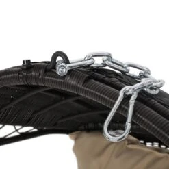 Greystone Indoor/Outdoor Wicker Hanging Chair With 8' Chain - Brown/Tan - Christopher Knight Home -Christopher Knight Home GUEST 9bc3035a 8e5c 4705 863a ae62bf339747