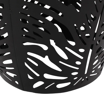 Satterlee Outdoor Round Iron Side Table Black - Christopher Knight Home 4 Satterlee Outdoor Round Iron Side Table Black - Christopher Knight Home - Image 4