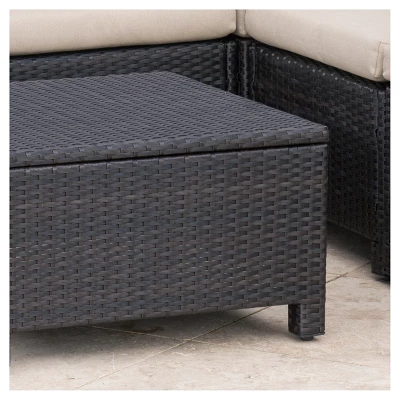 Puerta 13pc Wicker Patio Set - Dark Brown - Christopher Knight Home 3 Puerta 13pc Wicker Patio Set - Dark Brown - Christopher Knight Home - Image 3