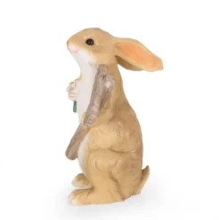 28.25" Concrete Silverbow Outdoor Rabbit Garden Statue - White And Brown - Christopher Knight Home -Christopher Knight Home GUEST 9de78685 d013 4930 8901 38fd9468dca7