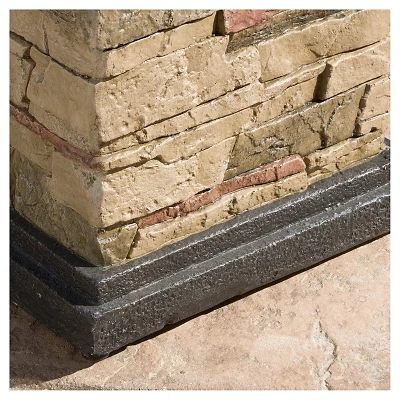 Chesney 19.50" MGO Gas Fire Column - Square - Natural Stone - Christopher Knight Home 1 Chesney 19.50" MGO Gas Fire Column - Square - Natural Stone - Christopher Knight Home