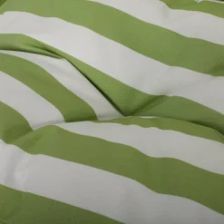 Greystone Indoor/Outdoor Hanging Chair With 8' Chain - White/Green - Christopher Knight Home -Christopher Knight Home GUEST a13b3ad5 b181 475b 9e65 1a20da686d83