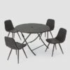 Jude Caleb 5pc Wicker Dining Set - Brown - Christopher Knight Home