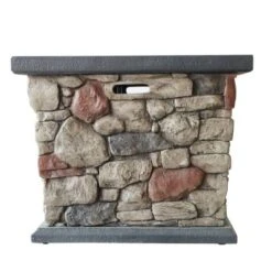 Carson Outdoor Stone Square Fire Pit - Gray - Christopher Knight Home -Christopher Knight Home GUEST a418bfe6 005e 4173 b038 fc65abd88893