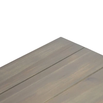 Nibley Outdoor Acacia Wood Dining Bench Gray - Christopher Knight Home 6 Nibley Outdoor Acacia Wood Dining Bench Gray - Christopher Knight Home - Image 6