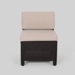 Waverly 6pc All Weather Faux Wicker Sectional Sofa Set - Brown/Beige - Christopher Knight Home -Christopher Knight Home GUEST a640380d fb46 4612 a7bc 77118146901e