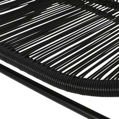 Condessa Patio Hammock Weave Loveseat Bench - Black - Christopher Knight Home 4 Condessa Patio Hammock Weave Loveseat Bench - Black - Christopher Knight Home - Image 4