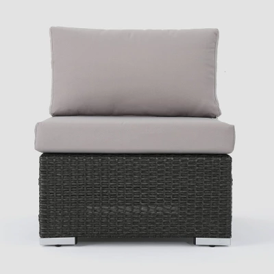 Santa Rosa 8pc Wicker Sectional Seating Set - Gray/Silver - Christopher Knight Home 1 Santa Rosa 8pc Wicker Sectional Seating Set - Gray/Silver - Christopher Knight Home