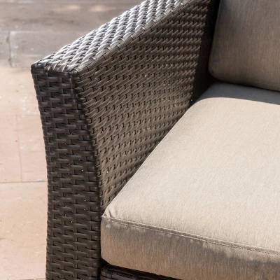 Glenwood 2pk Wicker Outdoor Patio Club Chair - Beige - Christopher Knight Home 2 Glenwood 2pk Wicker Outdoor Patio Club Chair - Beige - Christopher Knight Home - Image 2