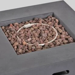 Maxwell 5pc Wicker Club Chair And Square Fire Pit Set - Mixed Black/Dark Gray - Christopher Knight Home -Christopher Knight Home GUEST a9325de9 7204 47a2 b7c4 69025d038a80