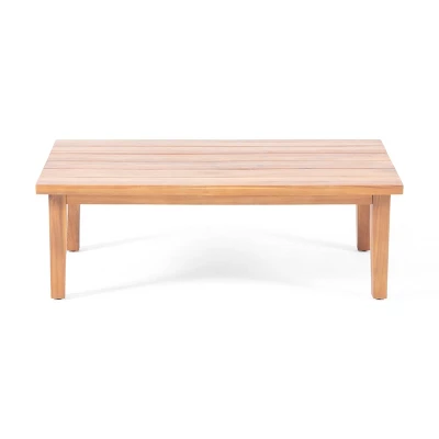 Isla Outdoor 4 Seater Chat Set With Coffee Table - Brown/Beige/Teak - Christopher Knight Home 2 Isla Outdoor 4 Seater Chat Set With Coffee Table - Brown/Beige/Teak - Christopher Knight Home - Image 2