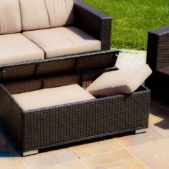 Murano 4pc Wicker Patio Sofa Set - Brown - Christopher Knight Home -Christopher Knight Home GUEST ac630ae0 9f0b 4a19 9d27 924187f8a7f7