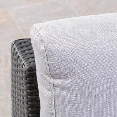 Santa Rosa 9pc Wicker Sectional Sofa Set - Gray/Silver - Christopher Knight Home 5 Santa Rosa 9pc Wicker Sectional Sofa Set - Gray/Silver - Christopher Knight Home - Image 5