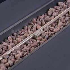 Cape Coral 3pc Aluminum And Rectangular MGO Fire Table Set - Gray - Christopher Knight Home -Christopher Knight Home GUEST adc16923 e570 4499 9137 ba485d2dd65b