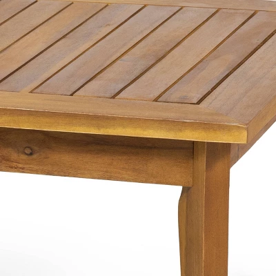 Nicholson Outdoor 4 Seater Acacia Wood Chat Set - Teak/Beige - Christopher Knight Home 12 Nicholson Outdoor 4 Seater Acacia Wood Chat Set - Teak/Beige - Christopher Knight Home - Image 12