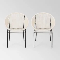 Nusa 2pk Faux Rattan Patio Club Chairs - Christopher Knight Home -Christopher Knight Home GUEST b12ba313 e0f5 4873 b0cb d33442562e9b