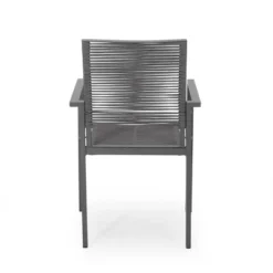 Quay 6pc Outdoor Aluminum Dining Set - Natural/Gray/Dark Gray - Christopher Knight Home -Christopher Knight Home GUEST b23c5e4a 4715 4667 8b3d 961c499d35a0