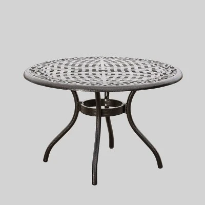 Hallandale Sarasota 5pc Cast Aluminum Patio Dining Set - Bronze - Christopher Knight Home 2 Hallandale Sarasota 5pc Cast Aluminum Patio Dining Set - Bronze - Christopher Knight Home - Image 2