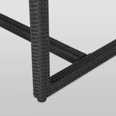 Santa Rosa Rectangle Wicker Dining Table - Christopher Knight Home 2 Santa Rosa Rectangle Wicker Dining Table - Christopher Knight Home - Image 2