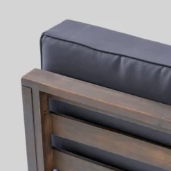 Oana 6pc Acacia Wood Patio Sectional Seating Set - Christopher Knight Home -Christopher Knight Home GUEST b3acc821 643a 43aa 9c06 b07d40694b70