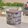 Angeles Outdoor Circular Fire Pit - Gray - Christopher Knight Home