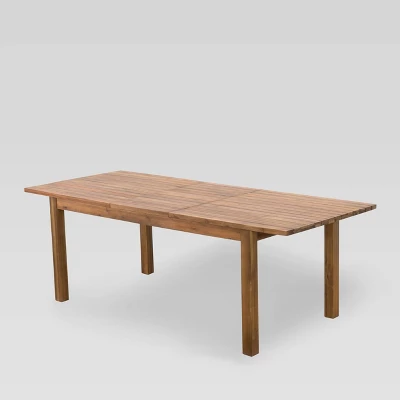 Wilson 7pc Acacia Wood Dining Set With Expandable Dining Table - Teak - Christopher Knight Home 4 Wilson 7pc Acacia Wood Dining Set With Expandable Dining Table - Teak - Christopher Knight Home - Image 4