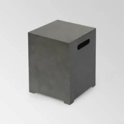 Wellington 48" Rectangular Iron Gas Fire Pit With Tank Holder Dark Gray - Christopher Knight Home -Christopher Knight Home GUEST b5cee980 2aaf 43eb 90a5 592c2c6cc744