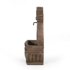 Finley Outdoor Single Spout Fountain - Light Brown - Christopher Knight Home -Christopher Knight Home GUEST b617d8b4 bd9a 4e1c 9728 f9ec1ca46d40