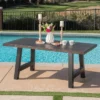 Valencia Rectangle Light Weight Concrete Dining Table - Brown Stone Finish - Christopher Knight Home
