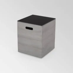 Langton Rectangular 56" Light Weight Concrete Gas Fire Pit With Tank Holder Dark Gray - Christopher Knight Home -Christopher Knight Home GUEST b6720822 0e9a 46e2 a736 c84cc8bc9bf3