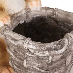 Christopher Knight Home 16" Wide Tooke Concrete Outdoor Novelty Rabbit Planter White/Brown -Christopher Knight Home GUEST b80fc598 8d94 4ef0 92b8 a3eb3900a60c