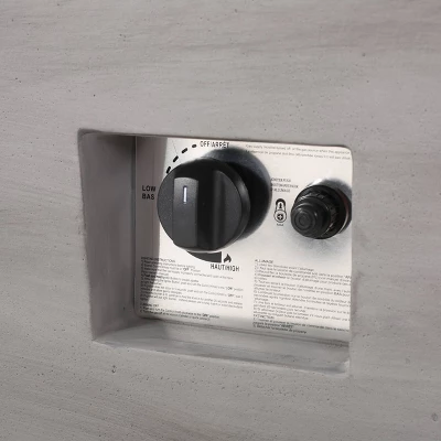 Langton Rectangular 40" Light Weight Concrete Gas Fire Pit Dark Gray - Christopher Knight Home 4 Langton Rectangular 40" Light Weight Concrete Gas Fire Pit Dark Gray - Christopher Knight Home - Image 4