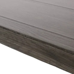 Pointe Outdoor Modern Industrial Aluminum Rectangle Dining Table - Gray/Matte Black - Christopher Knight Home -Christopher Knight Home GUEST b928259a 19db 4cf3 92b9 e7b7bc89cb62