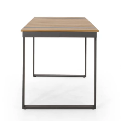 Cibola 3pc Outdoor Aluminum Picnic Set - Natural/Gray - Christopher Knight Home 4 Cibola 3pc Outdoor Aluminum Picnic Set - Natural/Gray - Christopher Knight Home - Image 4