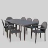 Antigua 9pc Wicker Outdoor Patio Dining Set - Brown - Christopher Knight Home