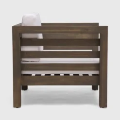 Oana 2pk Acacia Wood Club Chairs - Gray/White - Christopher Knight Home -Christopher Knight Home GUEST ba449228 d038 4759 9d01 3e4c8bf24ebf 1