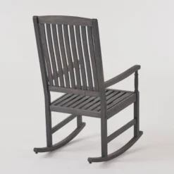 Arcadia Acacia Wood Rocking Chair Dark Gray - Christopher Knight Home -Christopher Knight Home GUEST bc103e69 bacd 4839 81b1 7613657e5e39