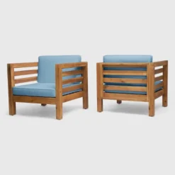 Oana 2PK Acacia Wood Club Chairs - Christopher Knight Home -Christopher Knight Home GUEST bc130fd6 0831 41d2 b658 666819a578f8